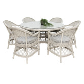 Oakglen Outdoors 6 Seater Celestine Outdoor Dining Table &amp; Chair Set