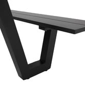 Oakglen Outdoors 6 Seater Opaline Aluminium Outdoor Dining Table with Benches