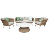 Oakglen Outdoors 5 Seater Valencia Outdoor Lounge Set