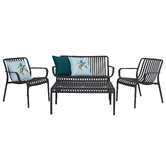 Oakglen Outdoors 4 Seater Sutton Outdoor Lounge Set