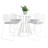Oakglen Outdoors 4 Seater Vale Outdoor Bar Table &amp; Stool Set