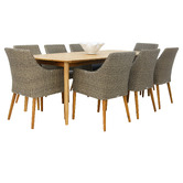 Oakglen Outdoors 8 Seater Lyric Outdoor Dining Table &amp; Chair Set