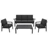 Oakglen Outdoors 5 Seater Cecily Steel Outdoor Lounge Set