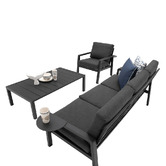 Oakglen Outdoors 5 Seater Cecily Steel Outdoor Lounge Set