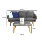 Oakglen Outdoors 5 Seater Astor Outdoor Lounge Set