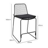 Oakglen Outdoors 4 Seater Zephirine Outdoor Bar Table &amp; Stool Set