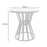 Oakglen Outdoors 4 Seater Vale Outdoor Bar Table &amp; Stool Set