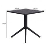 Oakglen Outdoors 4 Seater Lucien Armless Outdoor Bar Table &amp; Chair Set