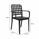 Oakglen Outdoors 4 Seater Lucien Armless Outdoor Bar Table &amp; Chair Set