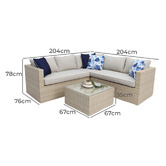 Oakglen Outdoors 5 Seater Camellia Outdoor Lounge Set