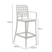 Oakglen Outdoors 75cm Lucien Outdoor Bar Stool