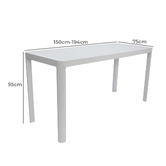 Oakglen Outdoors 4 Seater Rowan Outdoor Bar Table &amp; Lucien Stool Set