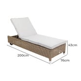 Oakglen Outdoors Merryn Metal Sun Lounge