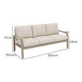 Oakglen Outdoors 5 Seater Cecily Steel Outdoor Lounge Set