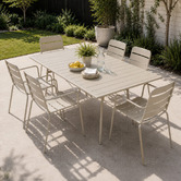 Oakglen Outdoors 6 Seater Varen Outdoor Dining Table &amp; Chair Set