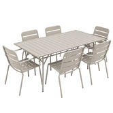 Oakglen Outdoors 6 Seater Varen Outdoor Dining Table &amp; Chair Set
