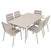 Oakglen Outdoors 6 Seater Varen Outdoor Dining Table &amp; Chair Set