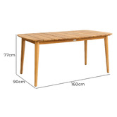 Oakglen Outdoors 6 Seater Rylin Outdoor Dining Table &amp; Chair Set