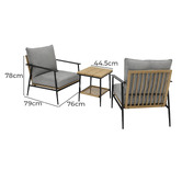 Oakglen Outdoors 2 Seater Arlie Outdoor Lounge Set