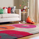 Sanderson Red Poppies Hand-Tufted Wool Rug