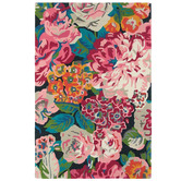 Sanderson Rose &amp; Peony Cerise Hand-Tufted Wool Rug