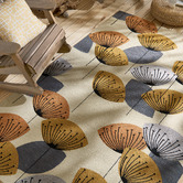 Sanderson Brown Dandelion Clocks Outdoor Rug