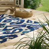 Sanderson Indigo Kasuri Outdoor Rug