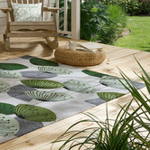 Sanderson Grey Dandelion Clocks Outdoor Rug