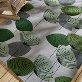Sanderson Grey Dandelion Clocks Outdoor Rug