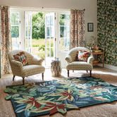 Sanderson Forest Green Robin&#039;s Wood Hand-Tufted Rug