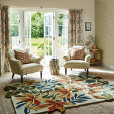 Sanderson Russet Brown Robin's Wood Hand-Tufted Rug