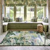 Sanderson Forest Green Ancient Canopy Hand-Tufted Rug
