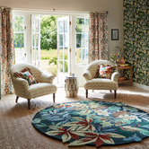 Sanderson Forest Green Robin&#039;s Wood Hand-Tufted Round Rug