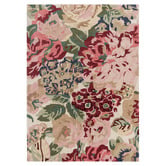 Sanderson Red Rose &amp; Peony Hand-Tufted Pure New Wool Rug