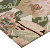 Sanderson Red Rose &amp; Peony Hand-Tufted Pure New Wool Rug
