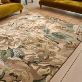Sanderson Birch Rose &amp; Peony Hand-Tufted Pure New Wool Rug