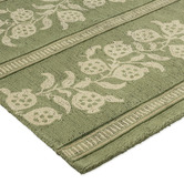 Sanderson Forest Green Anaar Hand-Tufted Pure New Wool Rug