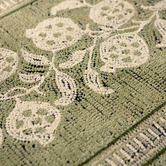 Sanderson Forest Green Anaar Hand-Tufted Pure New Wool Rug