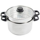 Natura Kitchen 2 Piece 24cm Steamer &amp; Stock Pot Set