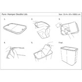 Natura Kitchen 2 Compartment Bamboo Laundry Basket