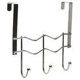 Natura Kitchen Chrome 3 Hook Door Hanger Racks
