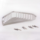 Natura Kitchen Kelsey Stainless Steel Corner Shower Caddy