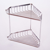 Natura Kitchen Kelsey 2-Tier Stainless Steel Corner Shower Caddy
