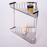 Natura Kitchen Kelsey 2-Tier Stainless Steel Corner Shower Caddy