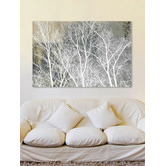 Barley Cove Frosty White Branches Canvas Wall Art