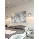 Barley Cove Frosty White Branches Canvas Wall Art
