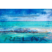 Barley Cove Blue Relax Canvas Wall Art