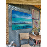 Barley Cove Blue Relax Canvas Wall Art