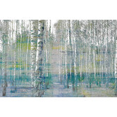 Barley Cove Teal Tree Forest Canvas Wall Art