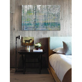 Barley Cove Teal Tree Forest Canvas Wall Art